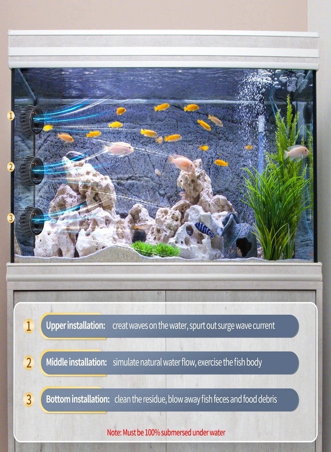UPETTOOLS Aquarium Wave Maker With Controller, 3400 GPH DC Circulation Pump, Ultra-Quiet Fish Tank Powerhead with Magnetic Mount Suction for 60-120 Gal Freshwater Saltwater Tank - Image 3
